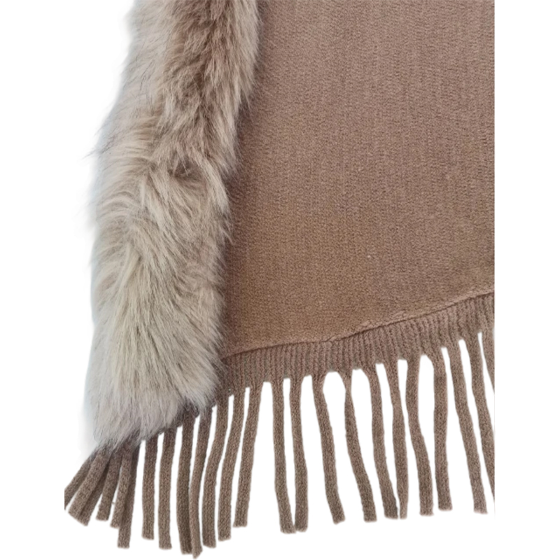 Women's Fur Collar Shawl