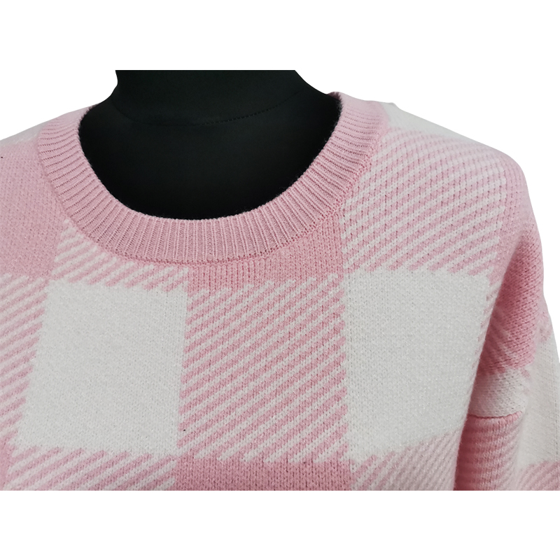 Women's Jacquard Crew Neck Pullover