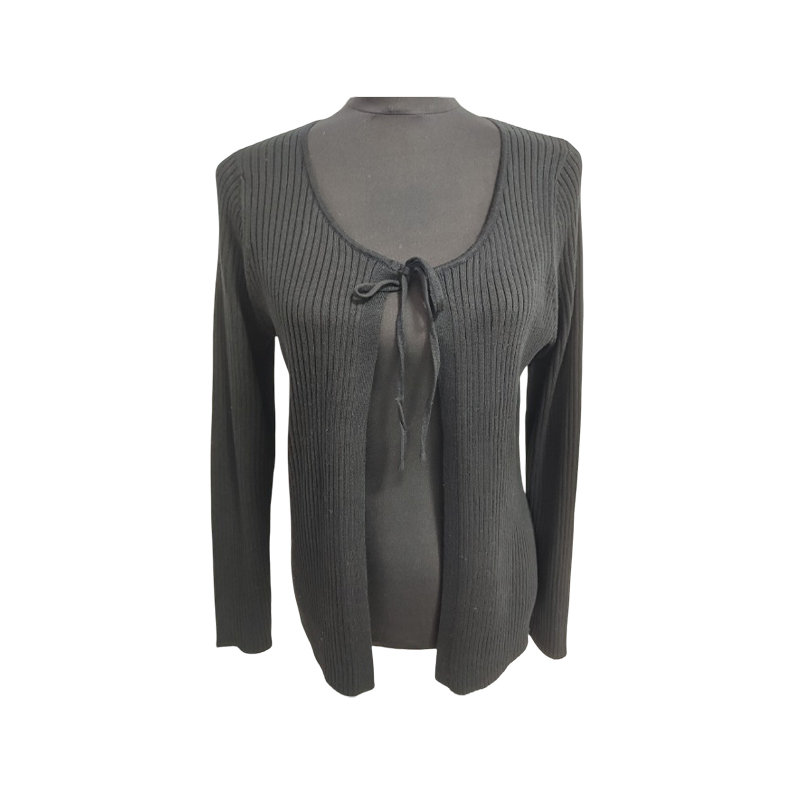 What are the flexible and feminine advantages of the women's tie cardigan?