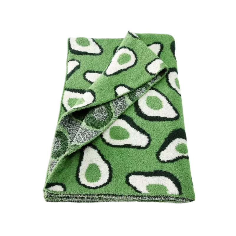 Does the half-edge velvet jacquard blanket with different materials on both sides meet the diverse tactile needs?