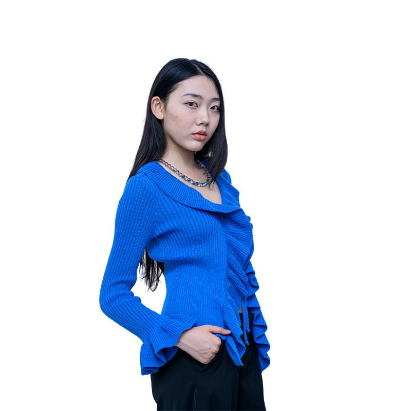 Women's Ruffle Cardigan