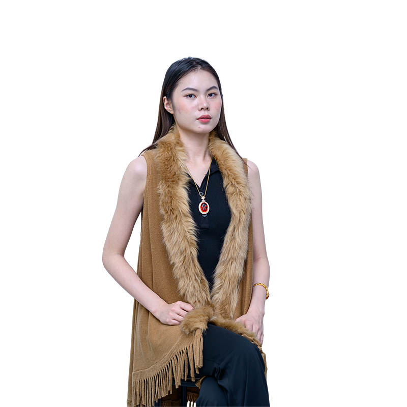 Fur Collar Vest