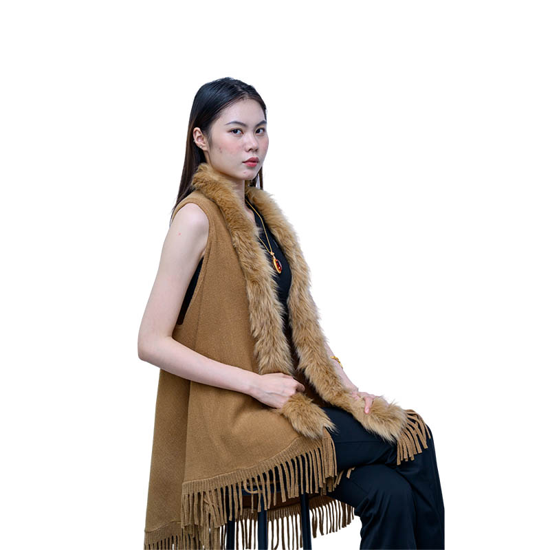 Fur Collar Vest