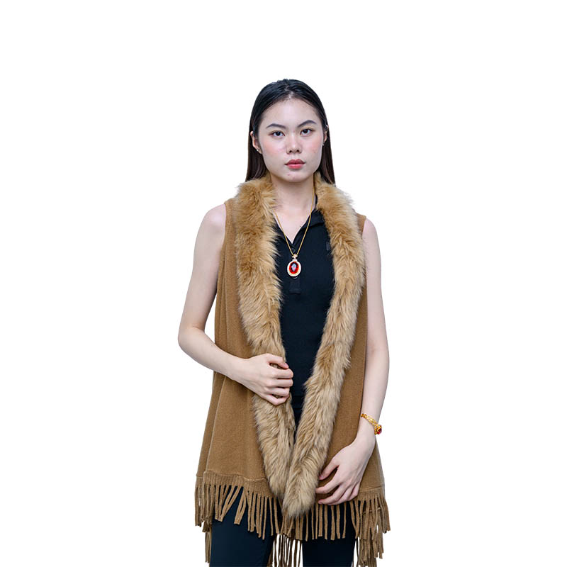 Fur Collar Vest