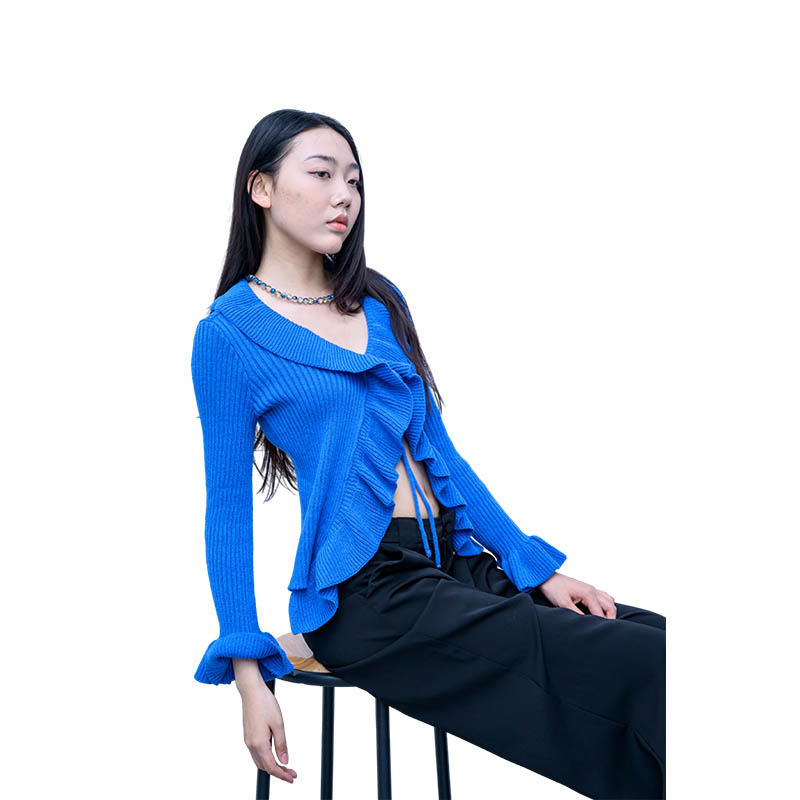 Women's Ruffle Cardigan