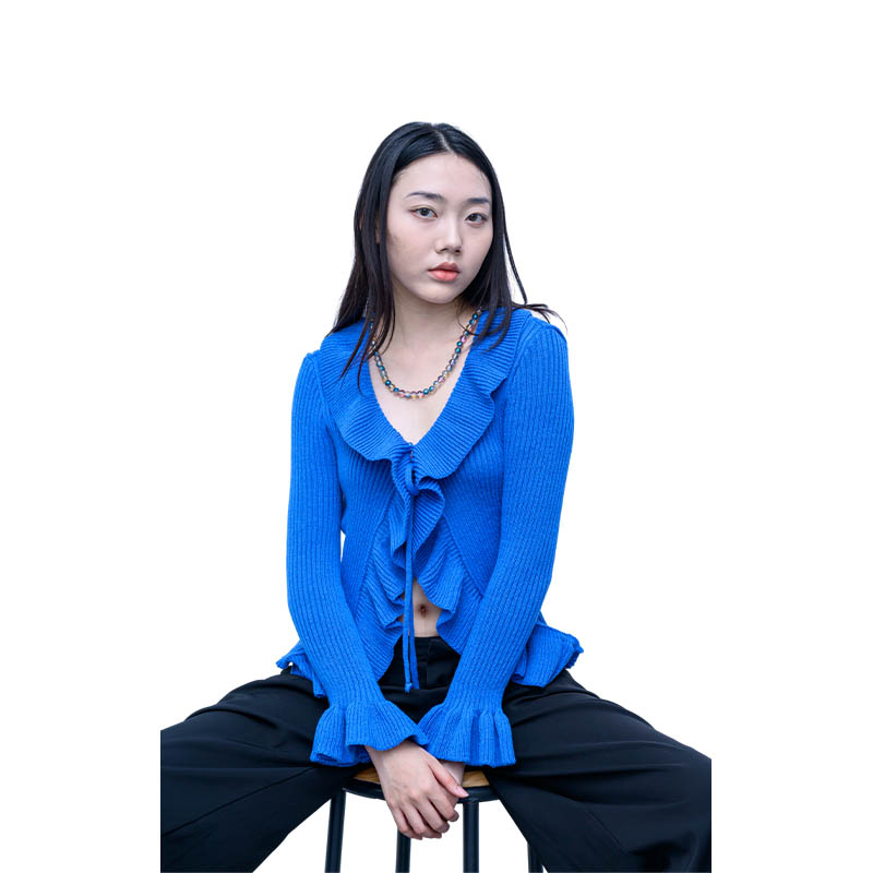 Women's Ruffle Cardigan