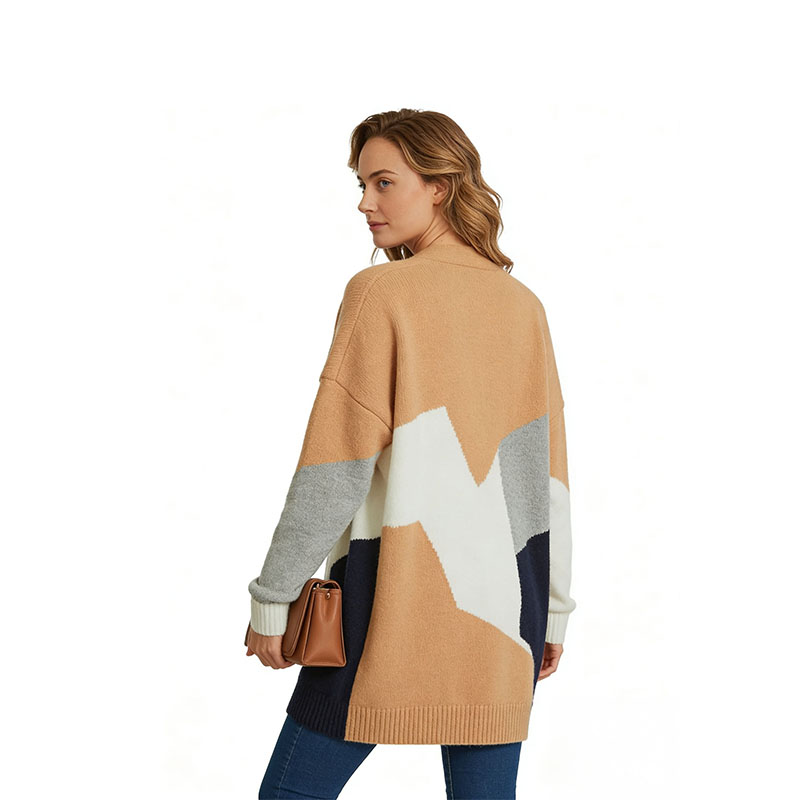 Autumn Field Color-Block Cardigan