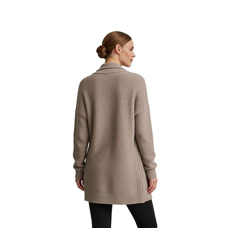 Warm Mist Grey Open Cardigan