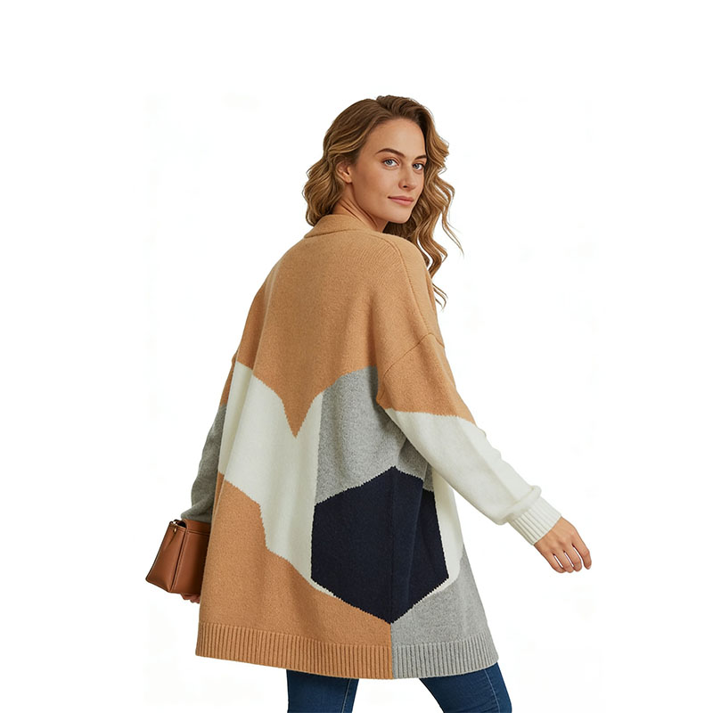 Autumn Field Color-Block Cardigan